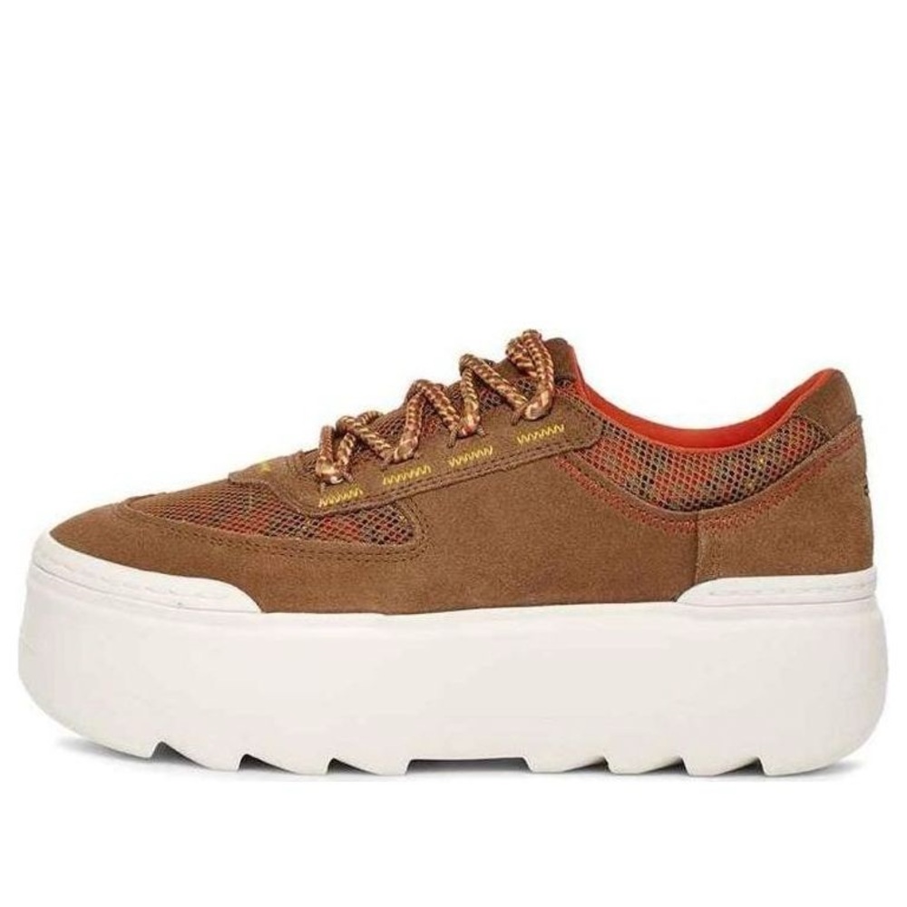 UGG Brown Sneakers with Red Accents